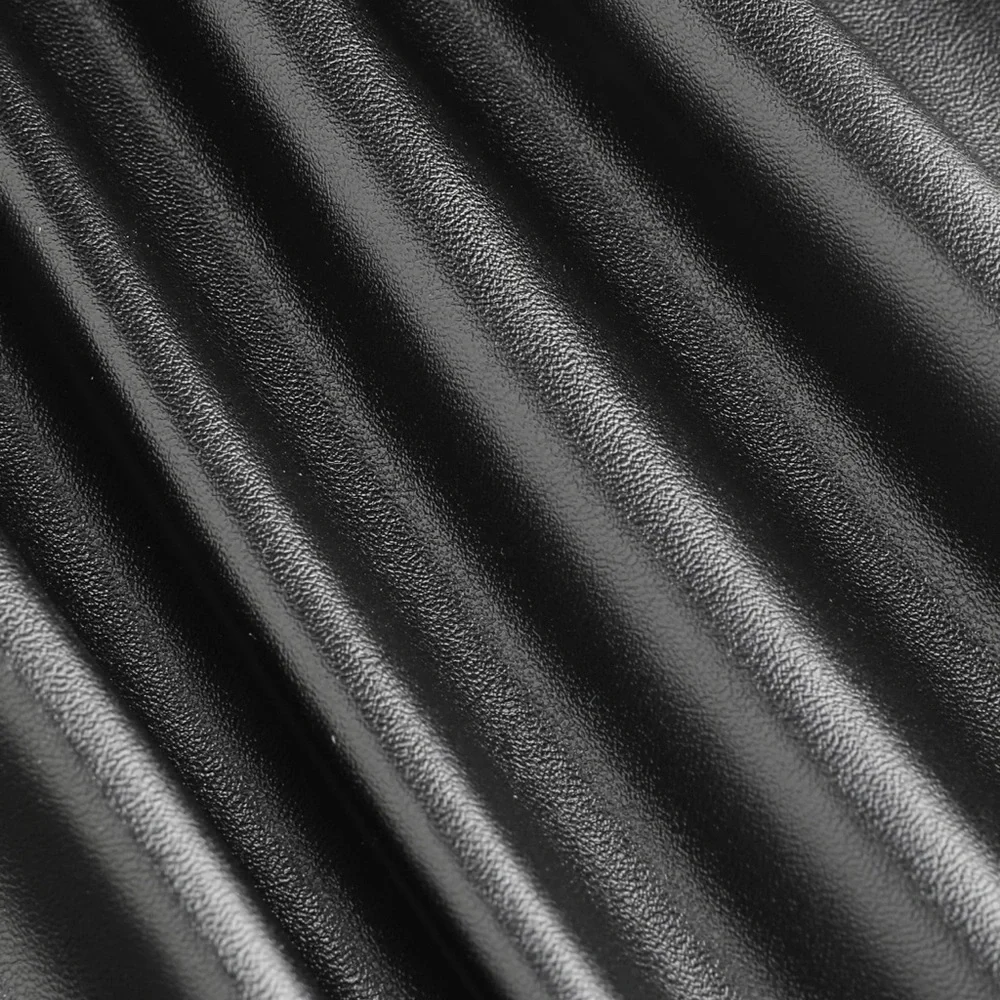 Cider Black Midi Faux Leather Dress with Gold Chain Straps - Picture 6 of 6